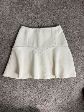 Forever21 Cream Flared Mini Skirt